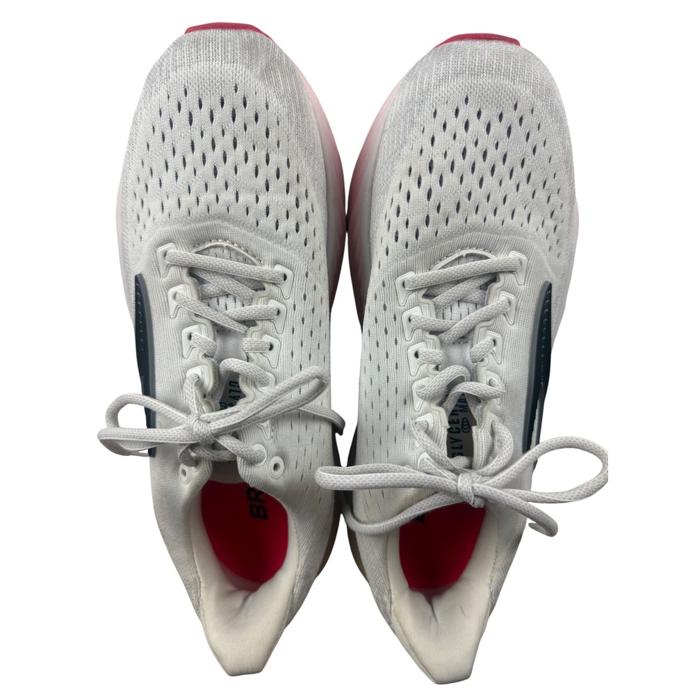 Brooks Glycerin Max Women White Pink Running Shoes Sneakers DNA  1204361B118